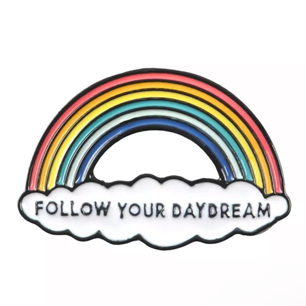 Daydream Rainbow Enamel Pin Celebrate LGBTQ Pride Queer Love Inspirational Badge